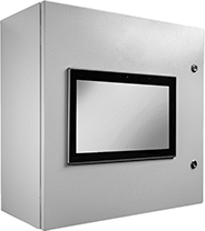 Image of ProductInUse. Shown Mounted (Enclosure Not Included). Front orientation. Computer Monitors. Rugged Touchscreen Computer Monitors.